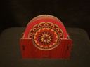 Tribal Coaster Set with Holder (6pcs)