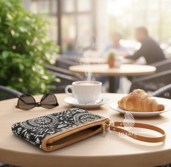 Organic Fabric Wristlet Purse