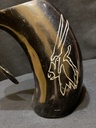 Natural Horn Mug - Oyrx Head Etching (big)