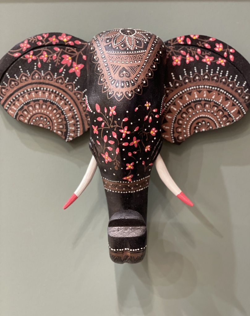 Hand Painted Elephant Wall Decor