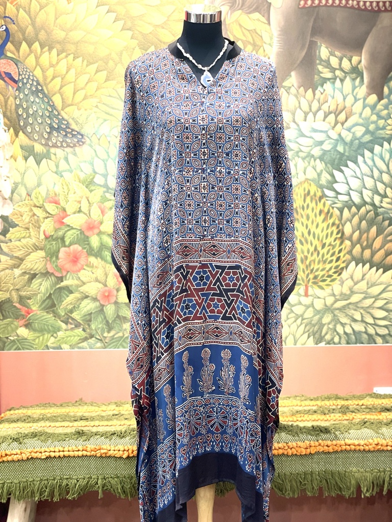 Ajrakh Block Print Kaftan