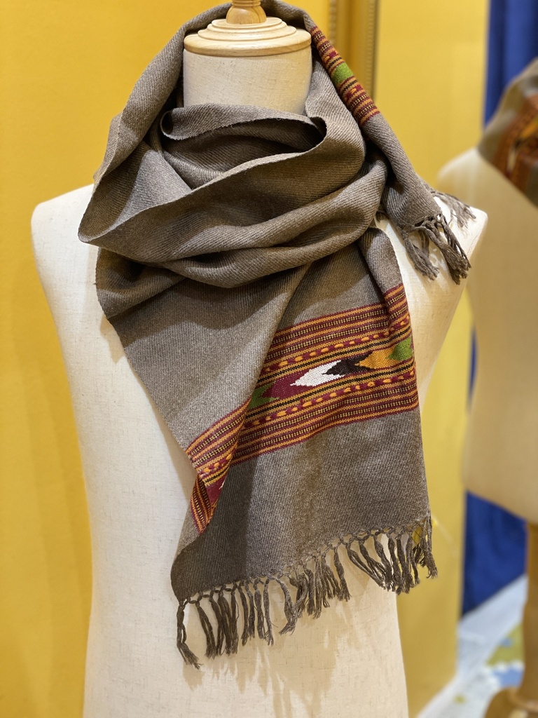 Yak Wool Scarf/Muffler-Soft Brown