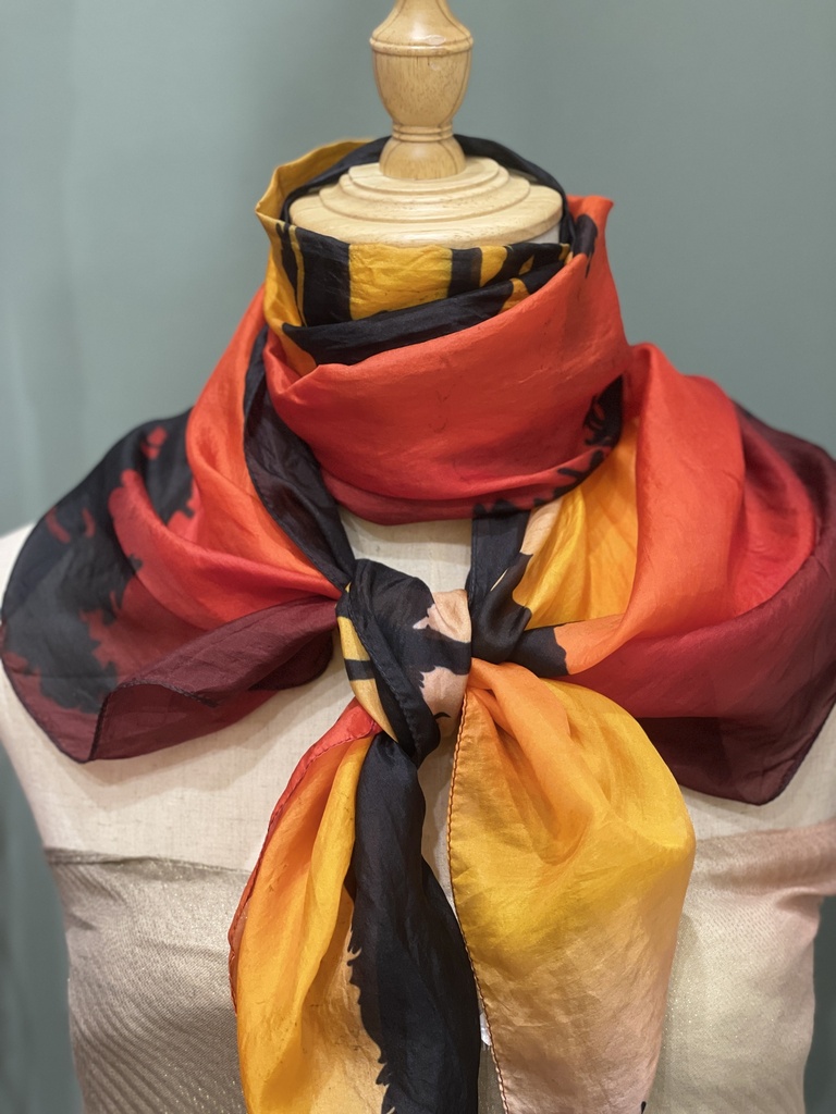 Pure Silk Scarf-Animals Print