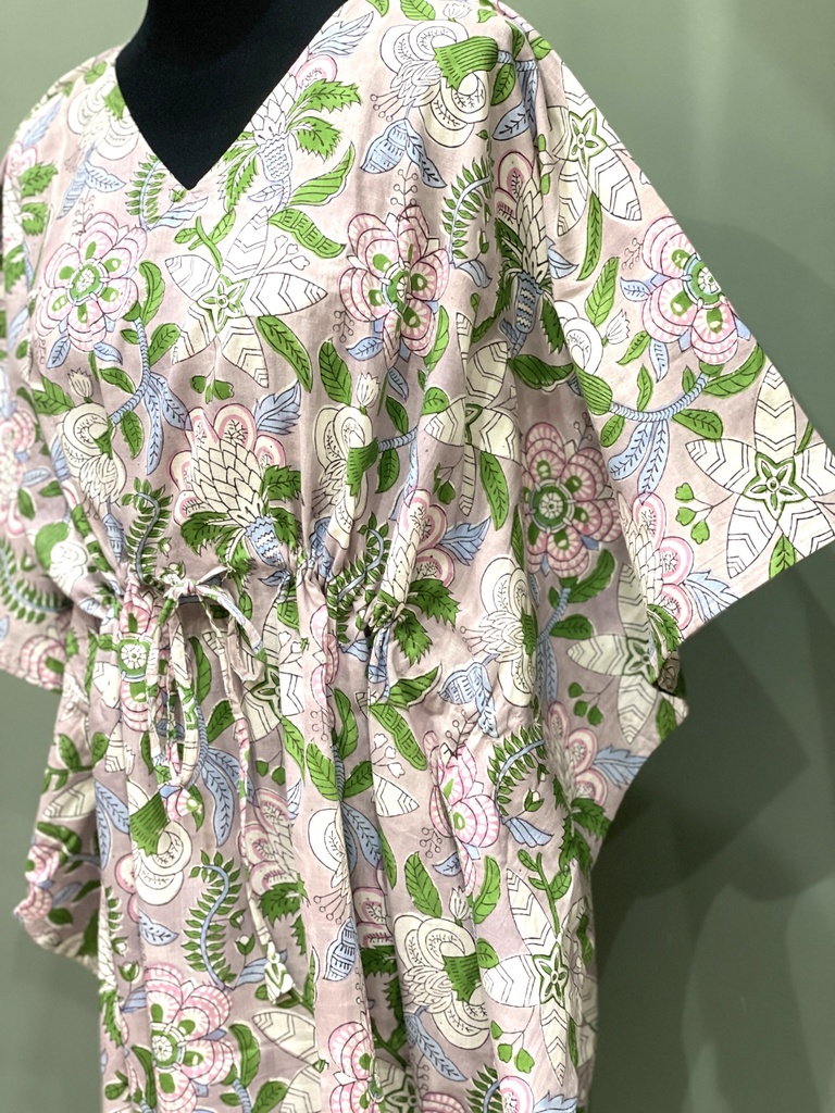 Handblocked Printed Kaftan-Short