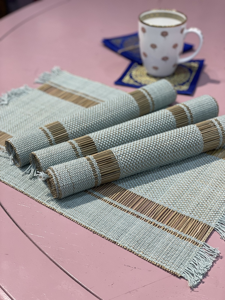 Premium Eco Textile Table Mat-Sky Blue