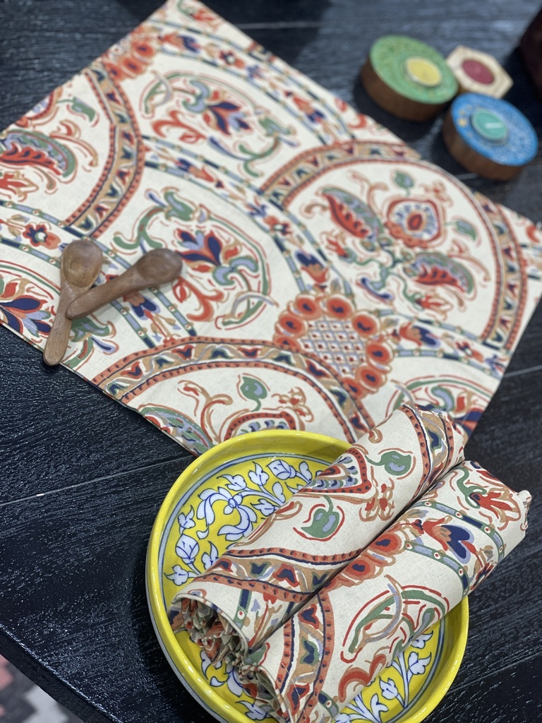 Handblocked Printed Table Mat Bndle/2pcs (copy)