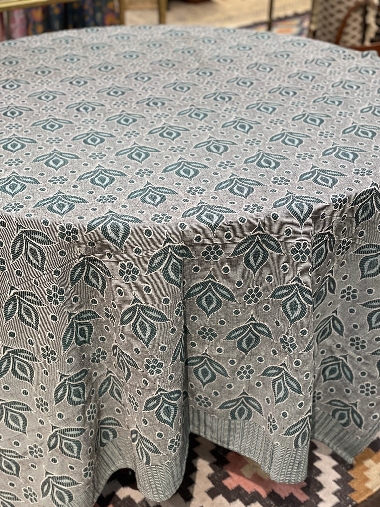 Floral Rectangular Tablecloth-Green
