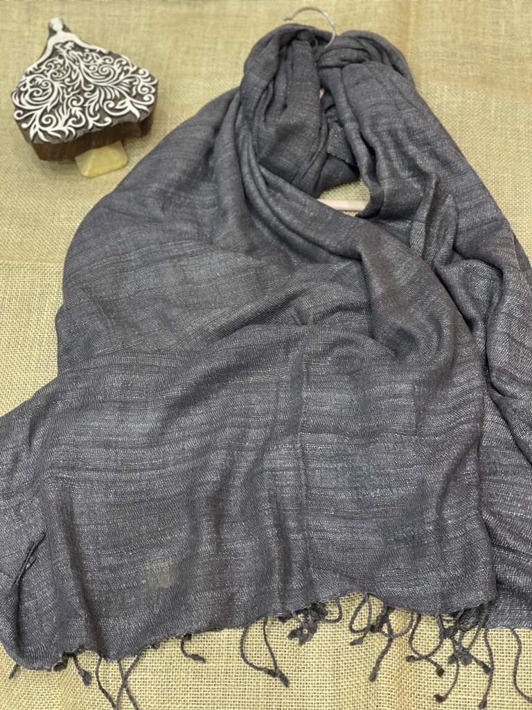 Organic Eri Silk/Scarf-Ash Gray