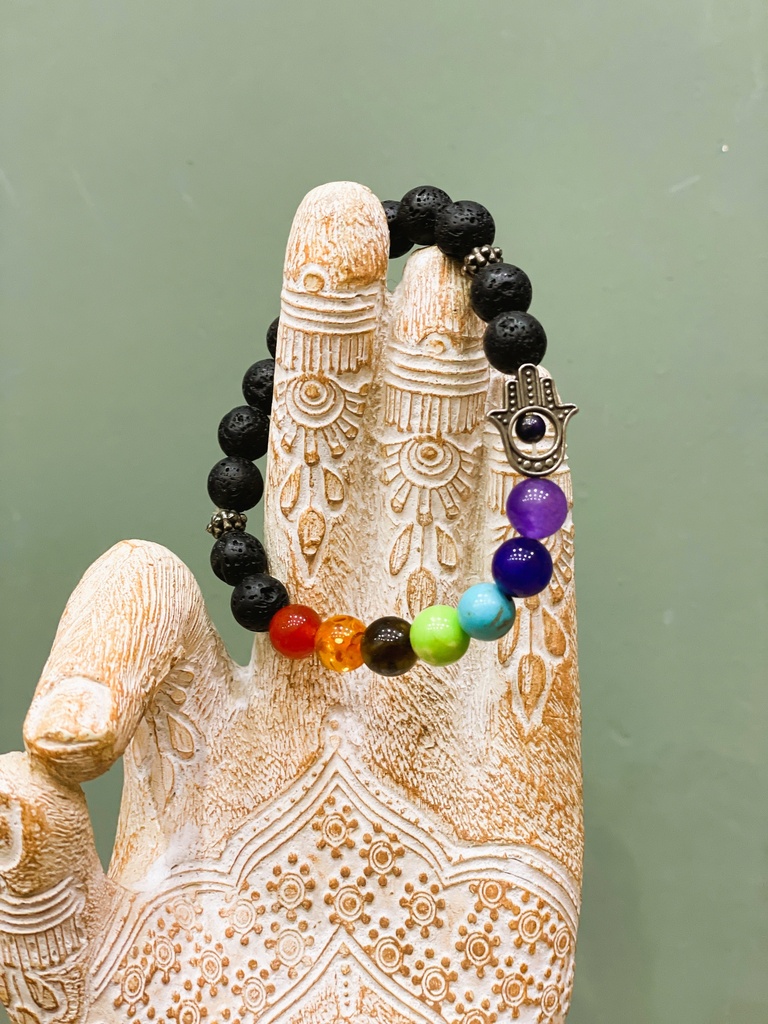 Lava Seven Chakra Bracelet