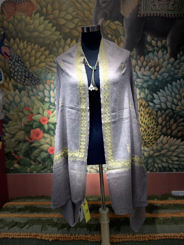 Emb.w/Floral Embossed Kashmiri Shawl