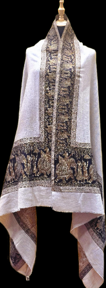 Royal Heritage Emb.Kashmiri Shawl-Beige