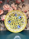 Hand Painted Plates Wall Decor-Yellow/L