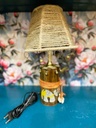 The Jute-Shade Log Handpainted Table Lamp