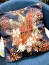 Digital Prints Floral Cushion Cover-Orange