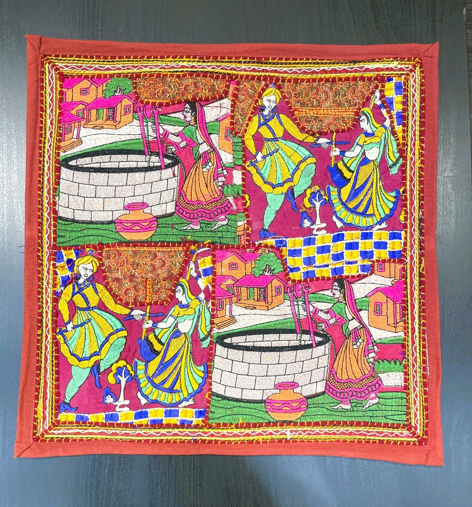 Royal Heritage Embroidery Cushion Cover