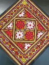 Floral Embroidery Cushion Cover