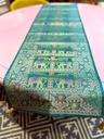 Silk Brocade ElephntDsign TbleRunnr-GRN