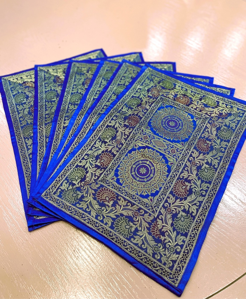 Mandala Silk Brocade TableMat Bndle/6pcs