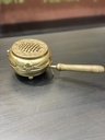 Metal Plated Incense Burner w/Wooden Handle