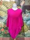 Free Size Poncho-Dark Pink