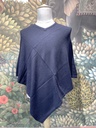 Free Size Poncho-Navy Blue