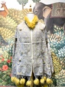 Kashmiri Natural Fur Poncho-Floral Pattern/YLW (copy)