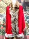 Natural Fur Capes-Red