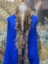 Natural Fur Capes-Blue