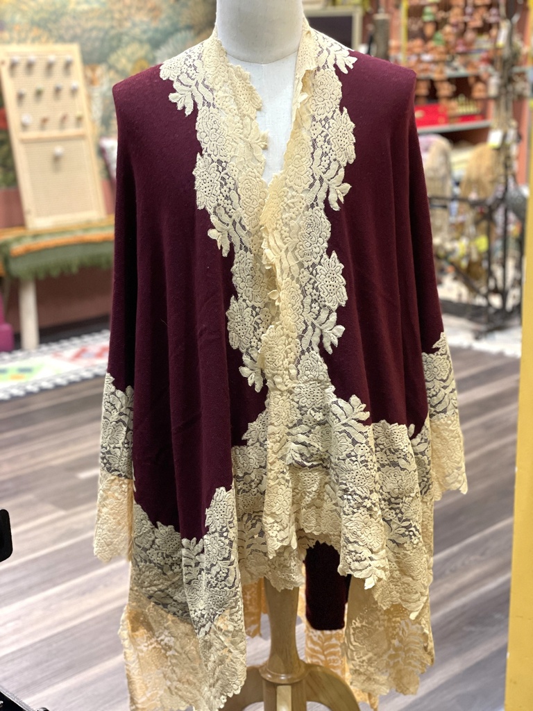 Lace Capes-Maroon