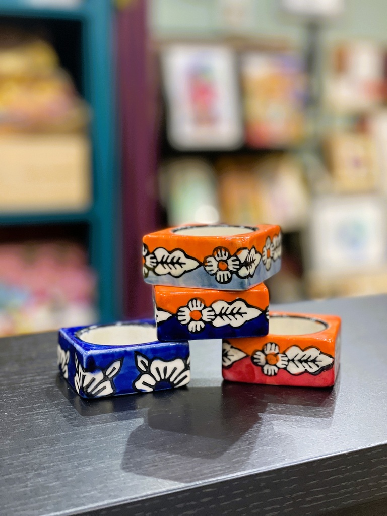 Squared Ceramic T-Light Candle Holder