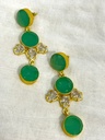 Raw Hunter Green Stone Earring (copy)