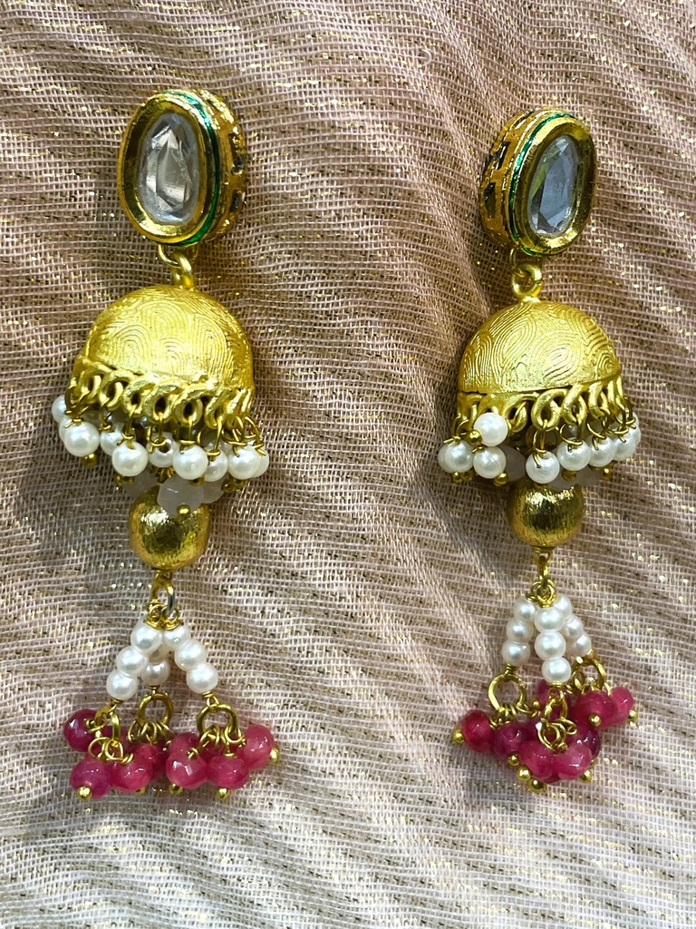 Grey Stone w/Amethyst &Pearl Earrings (copy)