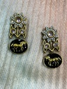 Gold Tone with Moissanite Horse Earrings