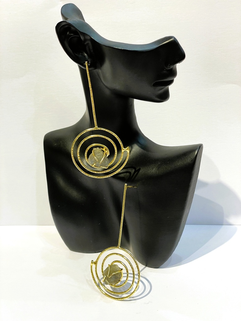 Raw Stones Dangling Earrings