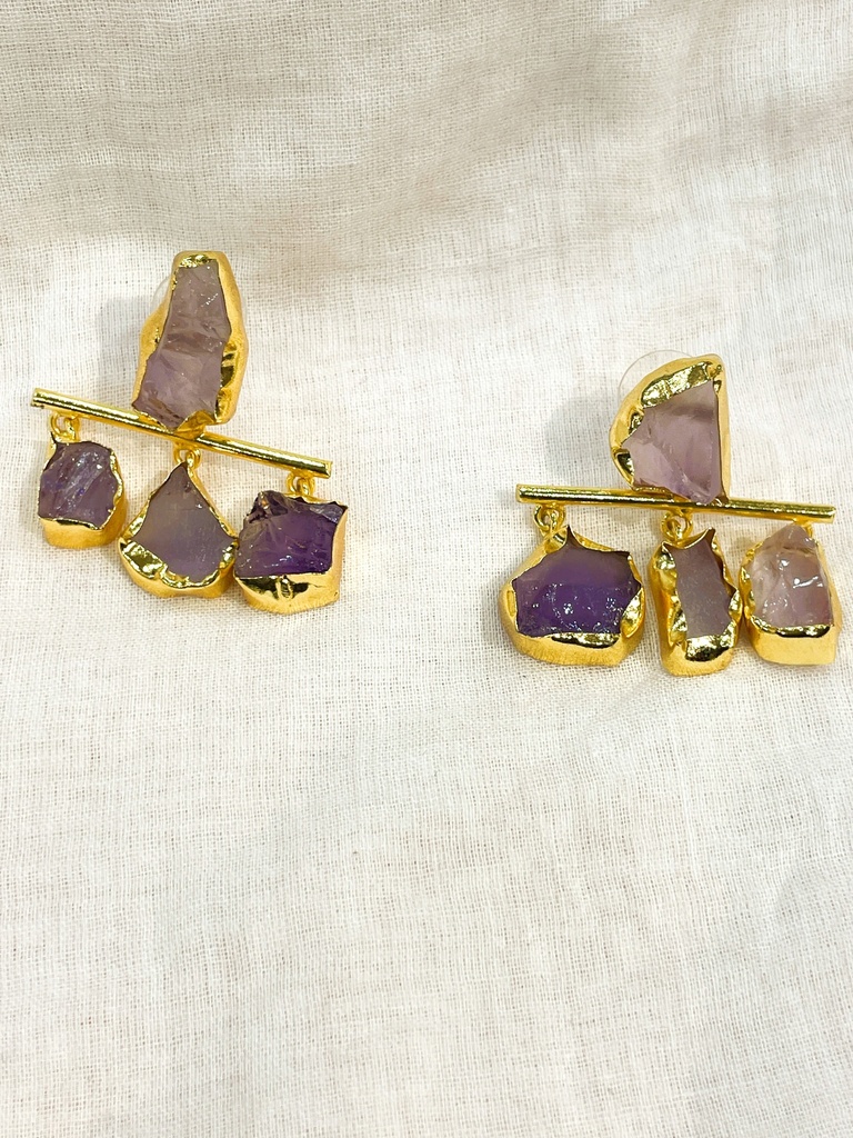 Golden Peach Stone Athena Earrings (copy)