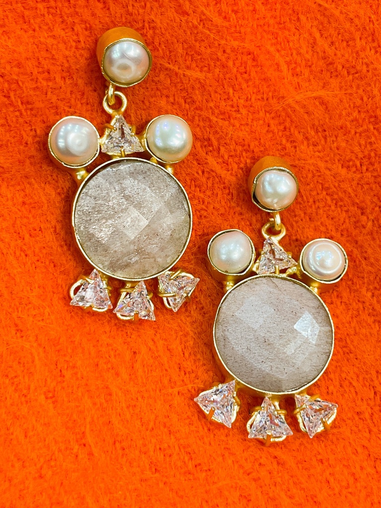 C-Curved Jade Stone Earrings (copy)