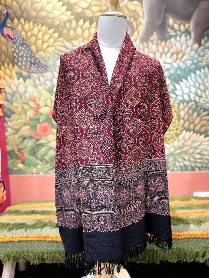 Ajrakh Ex WeftWeave BhujStole-EarthTones (copy)