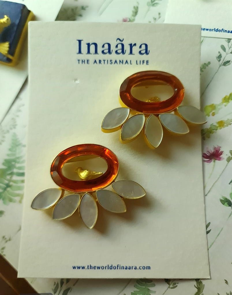 Bird-in-Nest Statement Earring