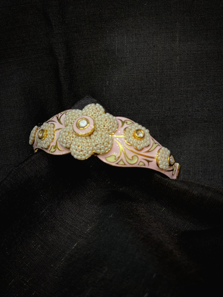 Gorgeous Enamel and Pearls Bracelet