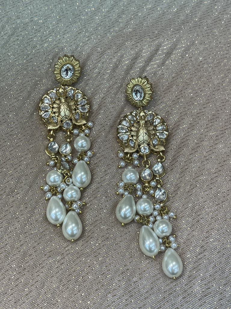 Pearl & Crystal Chandelier Earrings