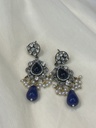 Blue Pearl Dangle Earrings