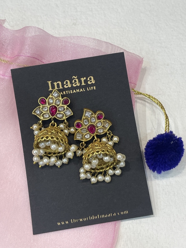 Lotus  Jhumka  Earrings