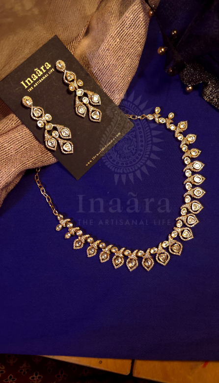 Regal Polki Diamond Waterfall Choker Set (copy)