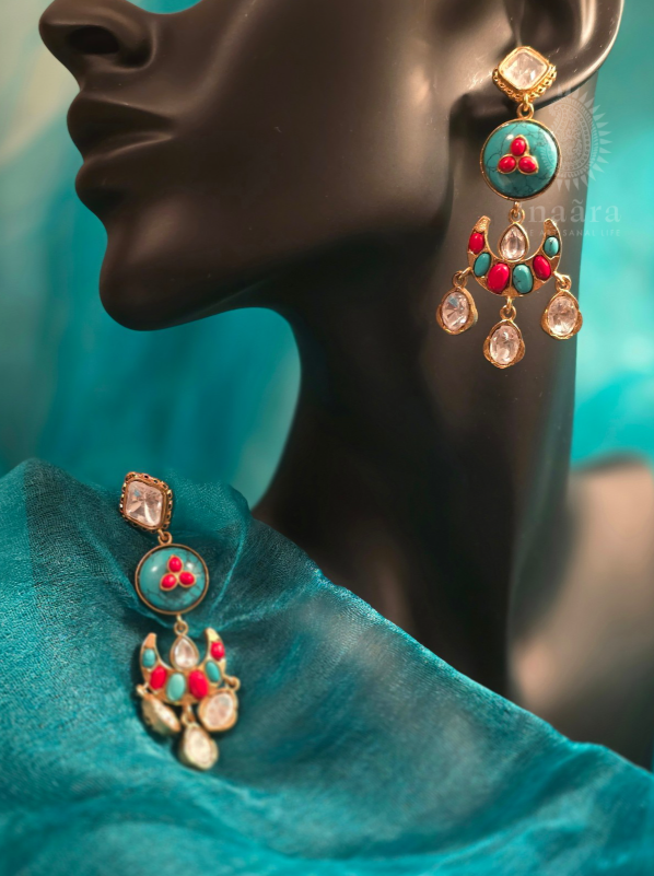 Gold Plated Amethyst Polki Earrings (copy)