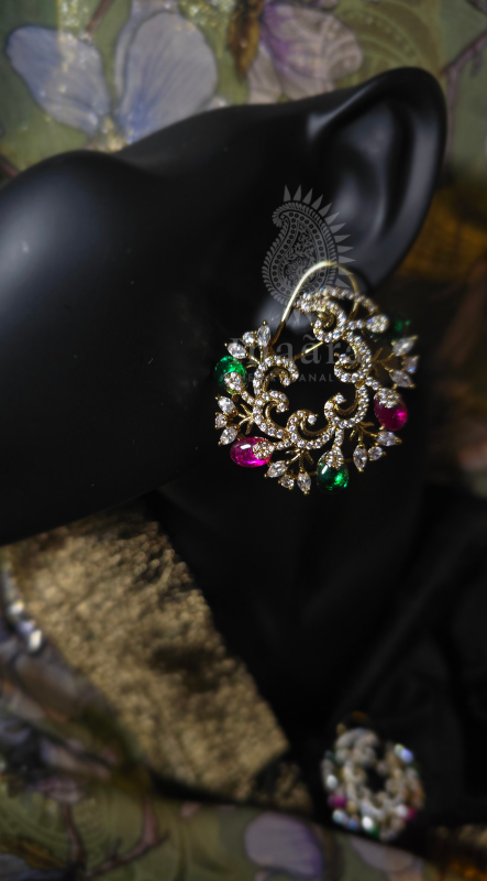 Nina Flower Stud Earring(Red&Green)