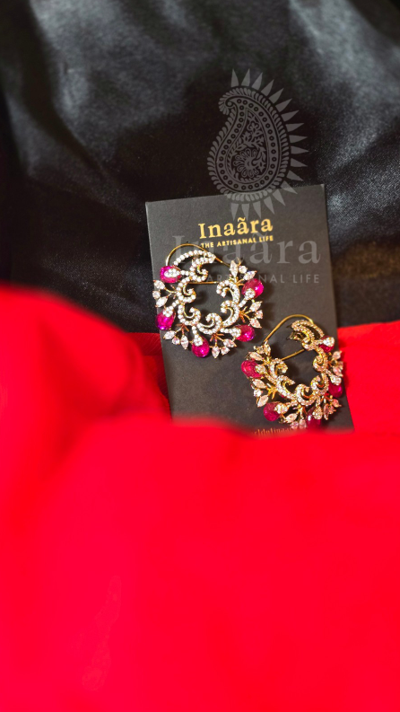 Nina Flower Stud Earring(Red&Green) (copy)