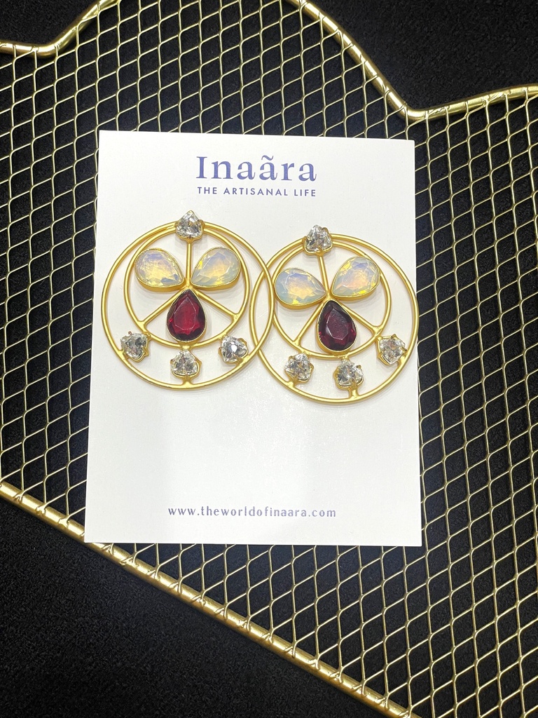 Mother of Pearl&Gemstone Earrings (copy)