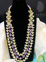 Amethyst&Citrine Beads Multi-Strand Necklace