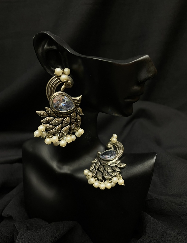 Chandni Peacock Drop Earrings