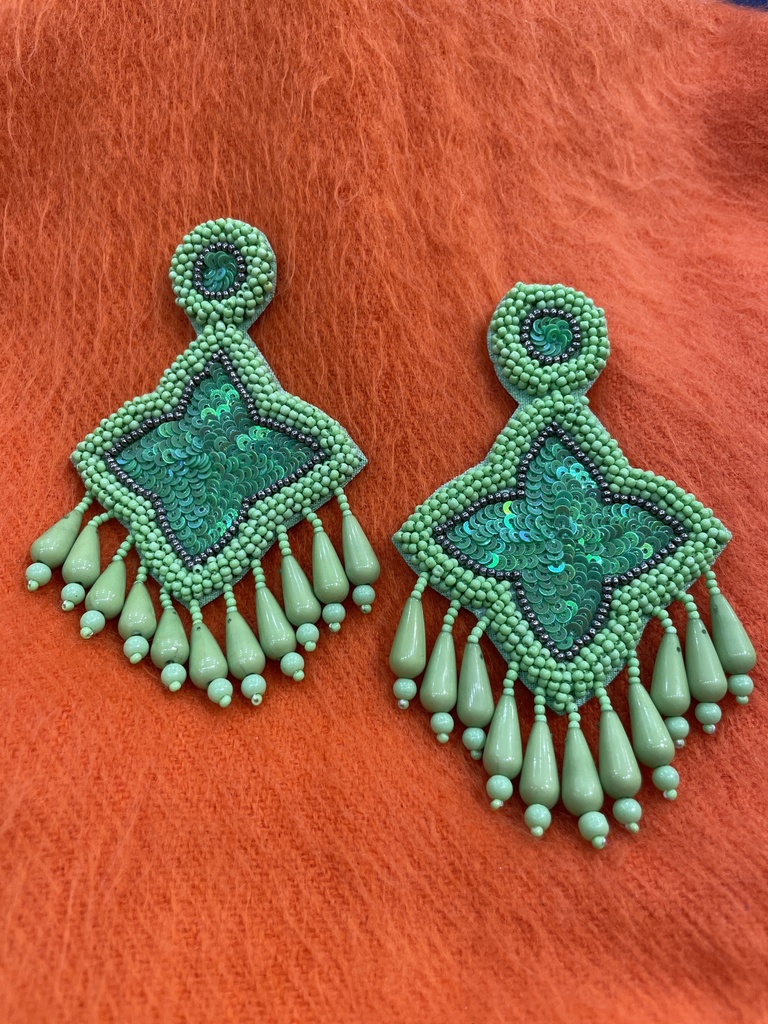 Beaded Rainbow Half-Circle Earrings (copy)